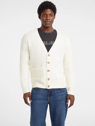 V-Neck Boucle Cardigan