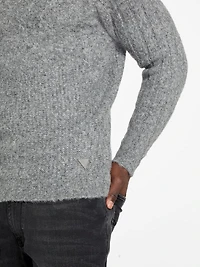 Eco Jemmy Turtleneck Mixed-Stitch Sweater