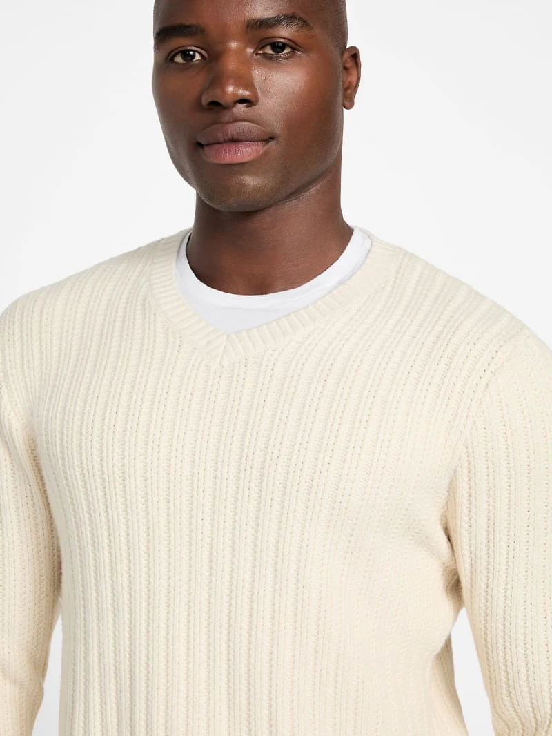 Eco Bryson Texture V-Neck Sweater