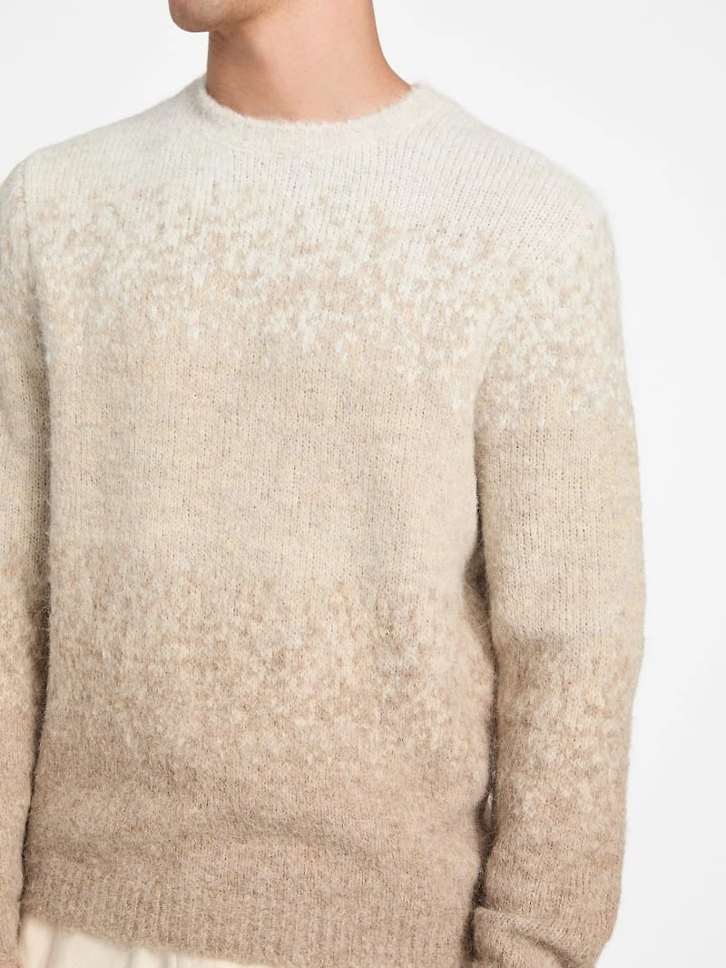Eco Trey Crewneck Marled Striped Sweater