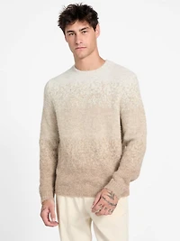 Eco Trey Crewneck Marled Striped Sweater