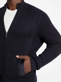 Eco Ryder Waffle-Knit Cardigan