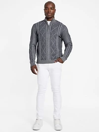 Eco Noel Zip Cable-Knit Sweater