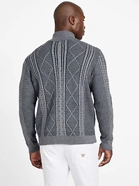 Eco Noel Zip Cable-Knit Sweater
