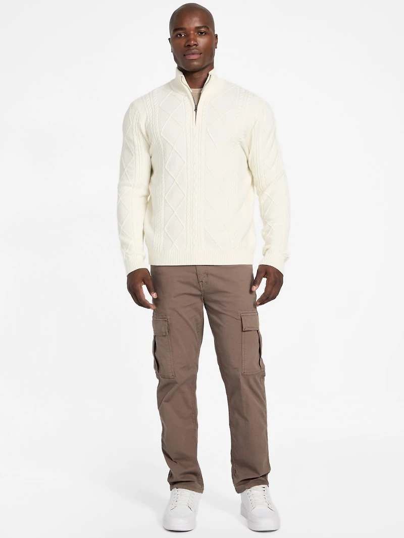 Eco Noel Zip Cable-Knit Sweater