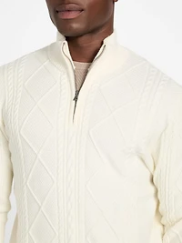 Eco Noel Zip Cable-Knit Sweater