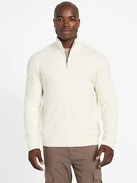 Eco Noel Zip Cable-Knit Sweater