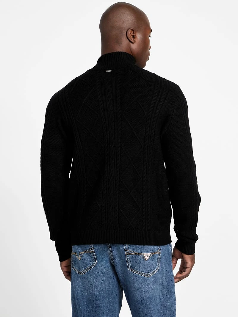 Eco Noel Zip Cable-Knit Sweater