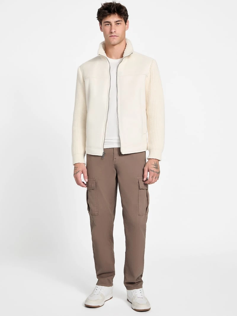 River Faux- Suede Knit Jacket