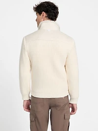 River Faux- Suede Knit Jacket