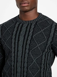 Eco Adrian Crewneck Cable-Knit Sweater