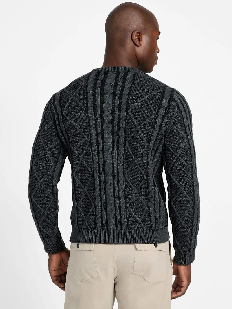 Eco Adrian Crewneck Cable-Knit Sweater