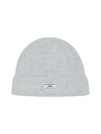 Wool-Blend Patch Beanie