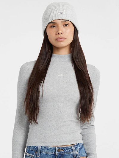 Wool-Blend Patch Beanie