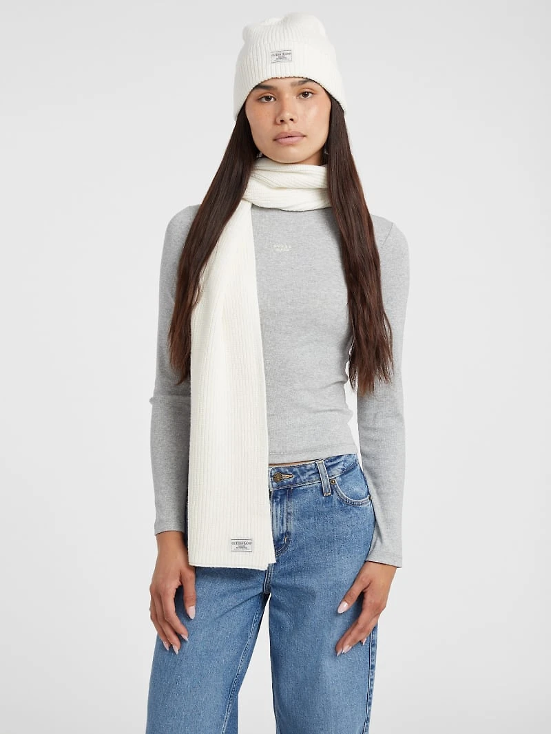 Wool-Blend Patch Scarf