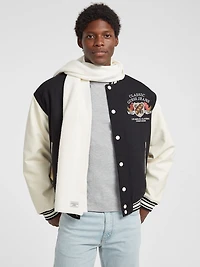 Wool-Blend Patch Scarf