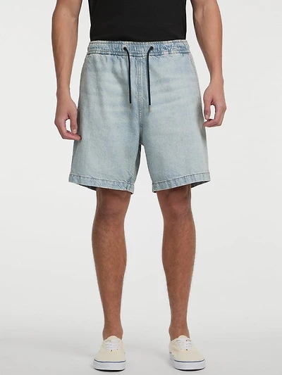Denim Jogger Shorts