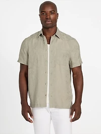 Eco Jacquard Foliage Pocket Shirt