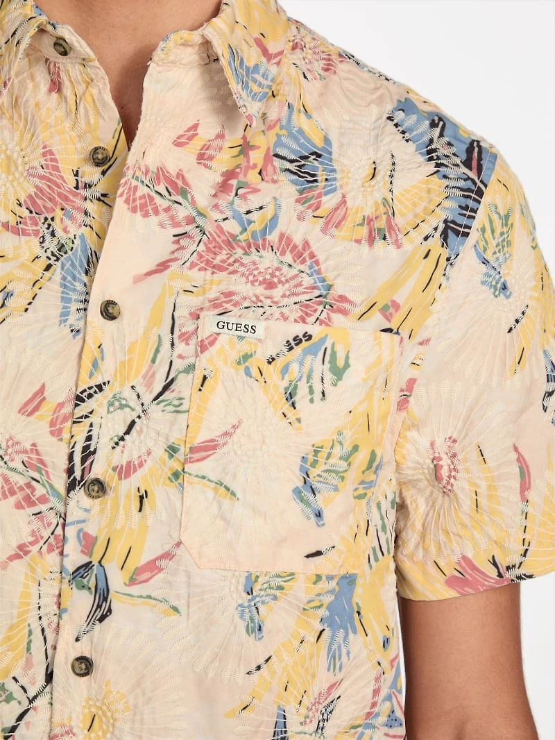Printed Embroidered Shirt