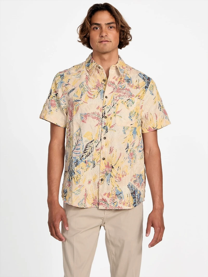 Printed Embroidered Shirt