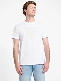 Eco Flower Embroidered Logo Tee