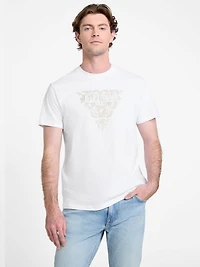 Eco Flower Embroidered Logo Tee