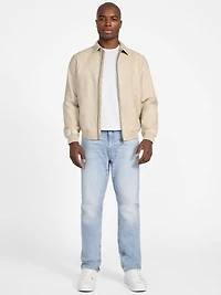 Faux-Leather Aviator Jacket