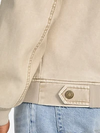 Faux-Leather Aviator Jacket