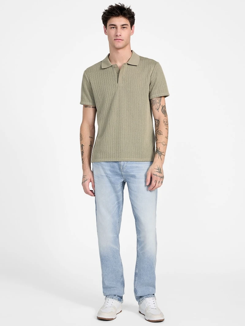 Dario Textured Knit Polo