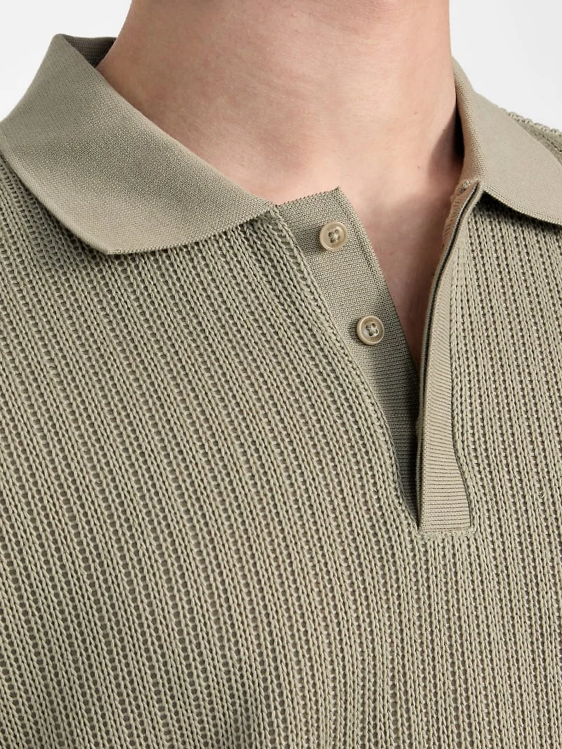 Dario Textured Knit Polo