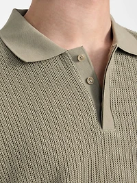 Dario Textured Knit Polo