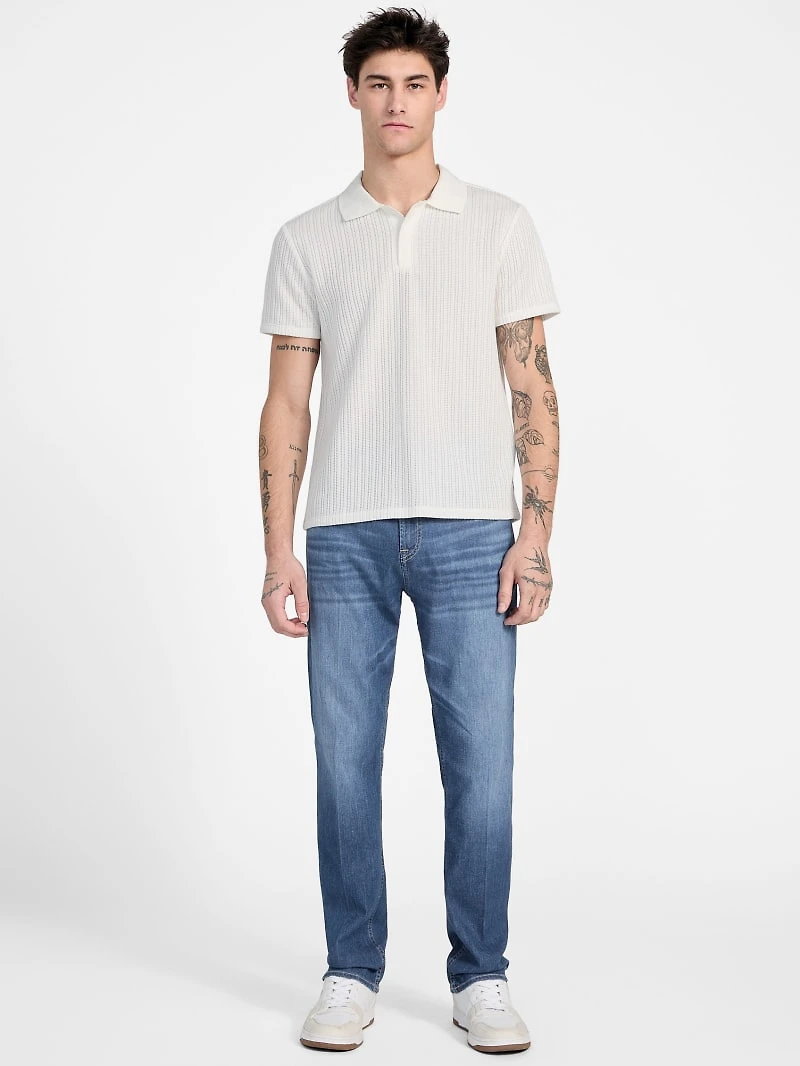 Dario Textured Knit Polo