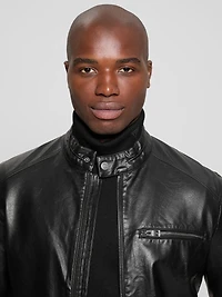 Faux-Leather Biker Jacket