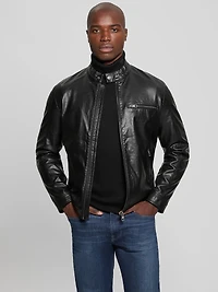 Faux-Leather Biker Jacket