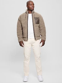 Faux-Sherpa Full-Zip Jacket
