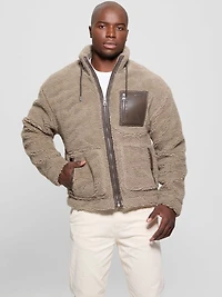 Faux-Sherpa Full-Zip Jacket