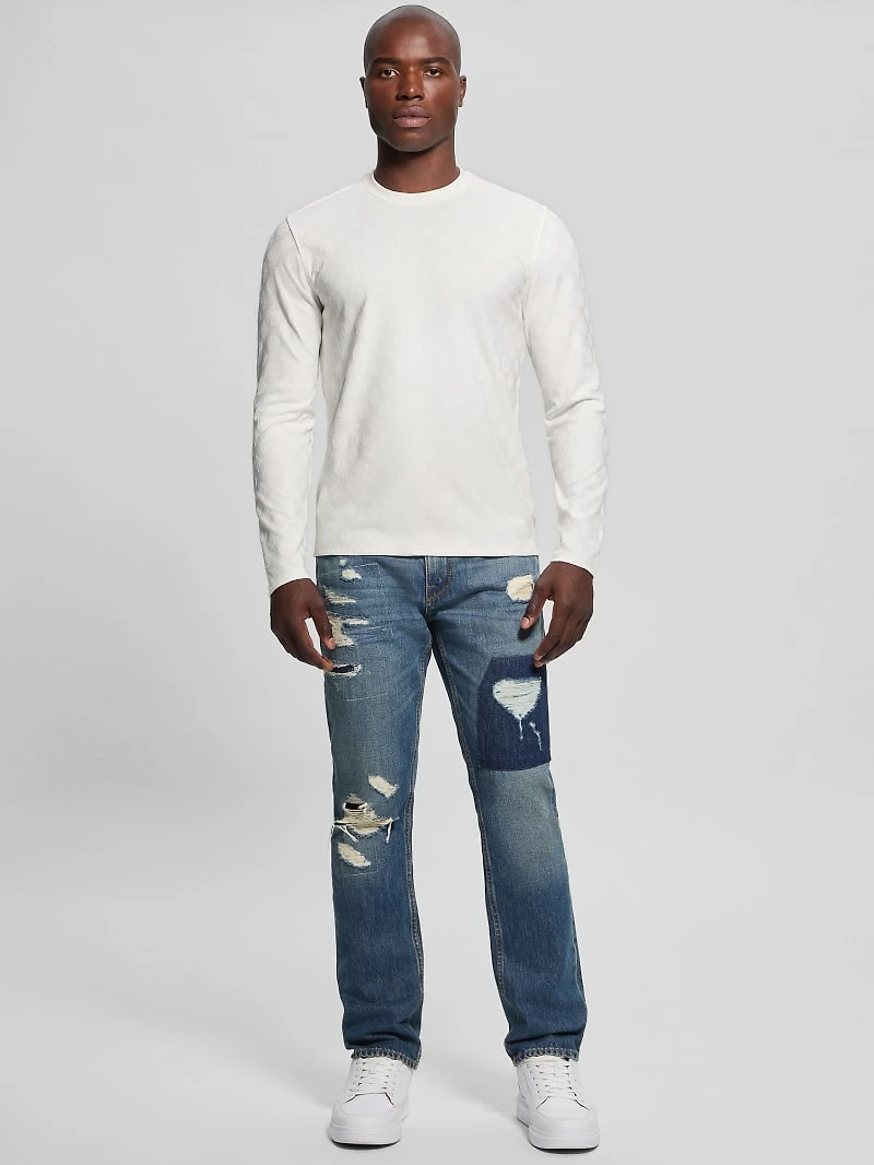 Eco Peony Jacquard Crewneck