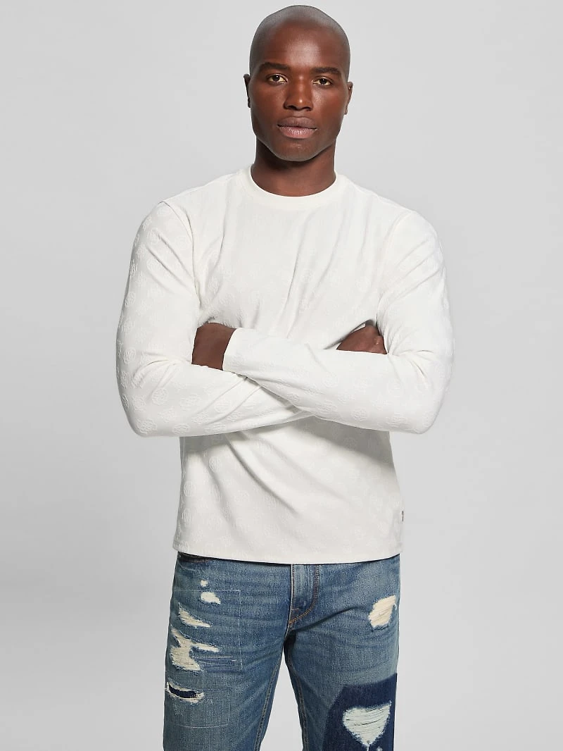 Eco Peony Jacquard Crewneck