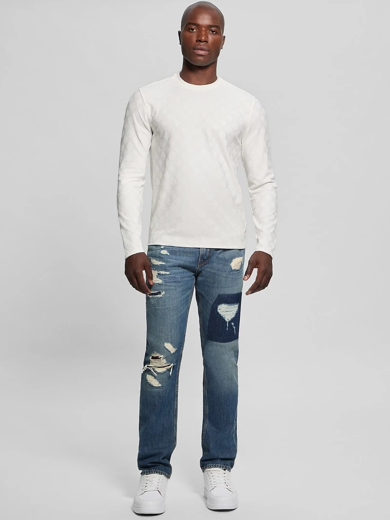 Eco Peony Jacquard Crewneck