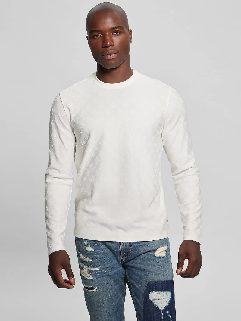 Eco Peony Jacquard Crewneck