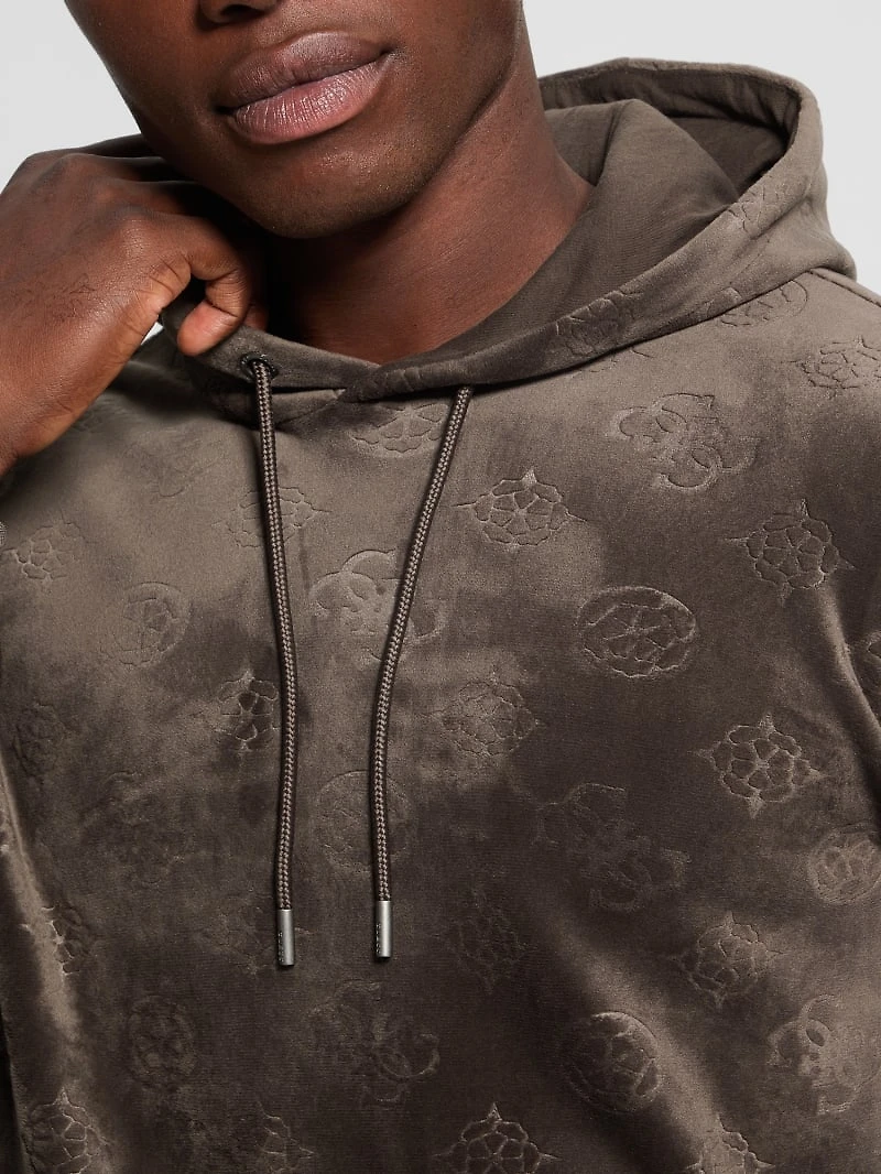 Embossed Velvet Hoodie