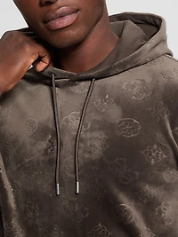 Embossed Velvet Hoodie