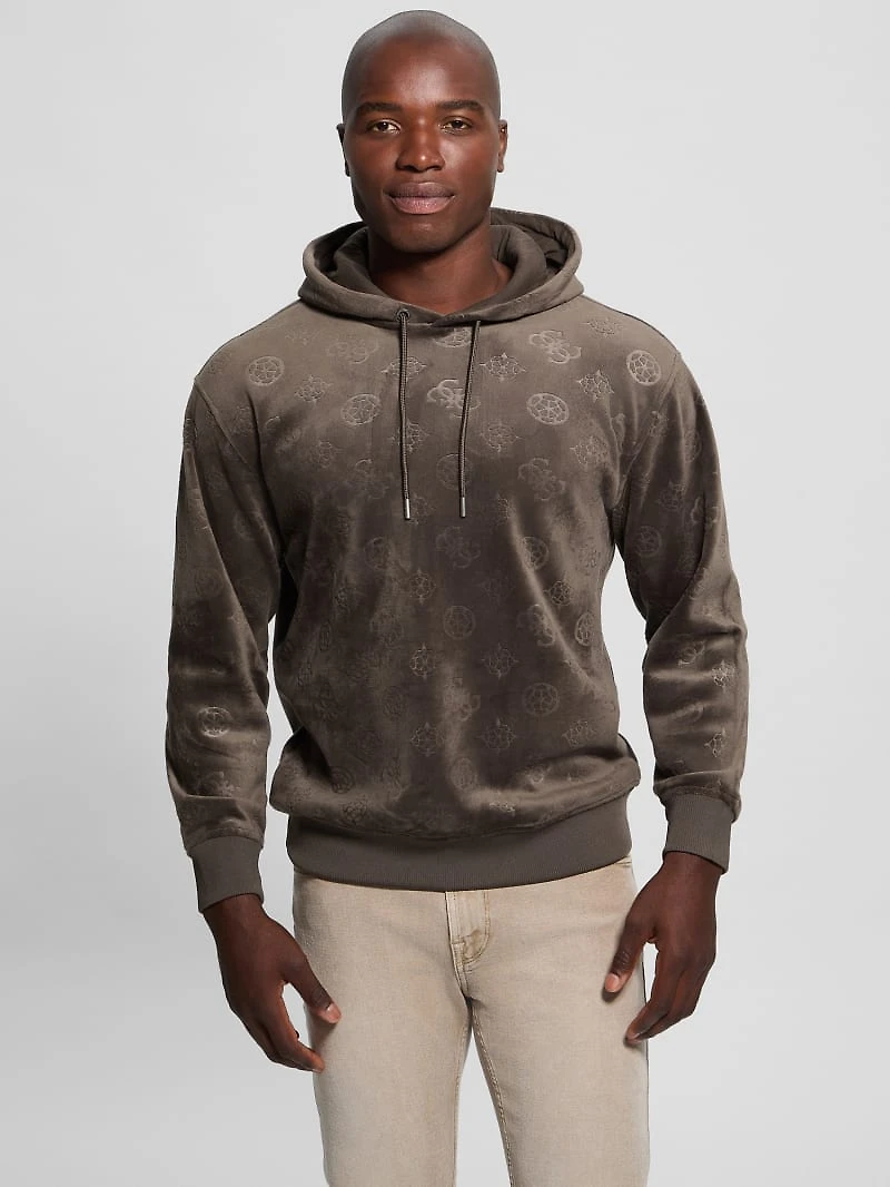 Embossed Velvet Hoodie