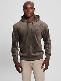 Embossed Velvet Hoodie