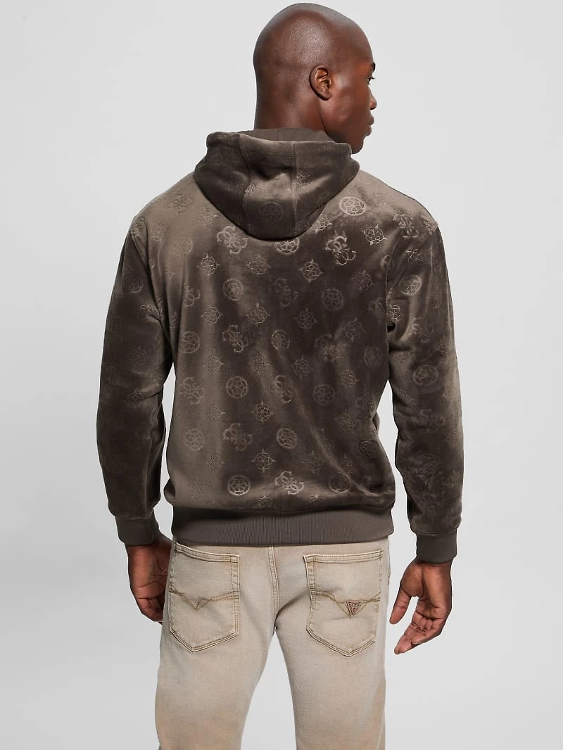 Embossed Velvet Hoodie