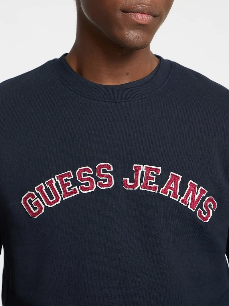 Crewneck Slim Collegiate Sweater