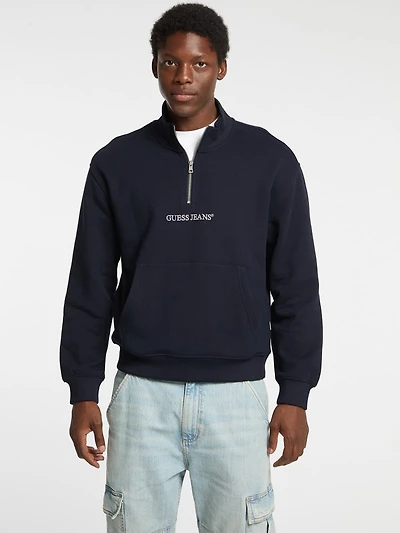 Half-Zip Logo Sweater