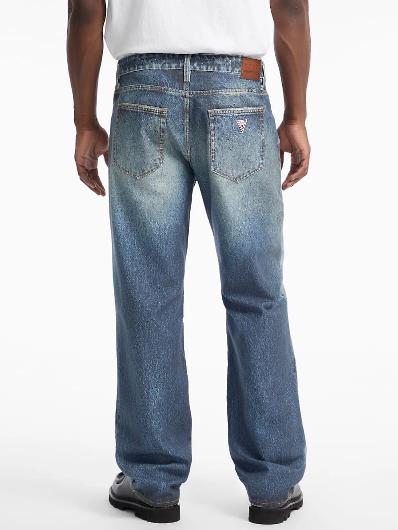 G18 Printed Denim Relaxed Jeans