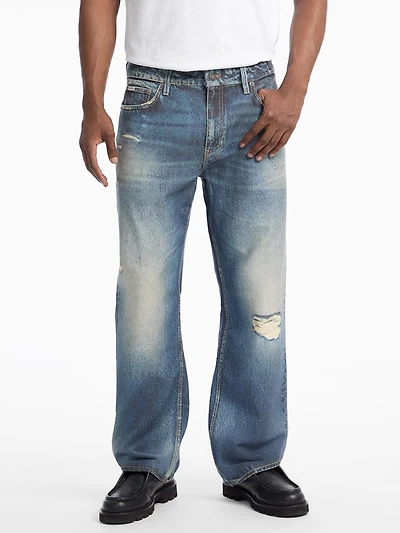 G18 Printed Denim Relaxed Jeans