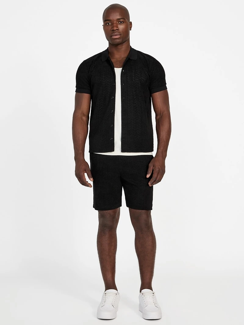 Eco Calvin Chevron-Knit Shorts